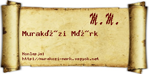 Muraközi Márk névjegykártya
